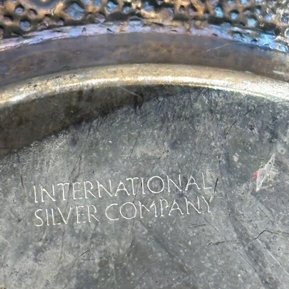 VTG International Silver Co. Grape Leaf Pattern Coasters Set Of 3 Patina Metal - Picture 4 of 8